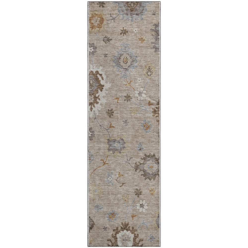 Premium Machine Washable Mayfield AMF753 Taupe 2'3" x 7'6" Runner Rug
