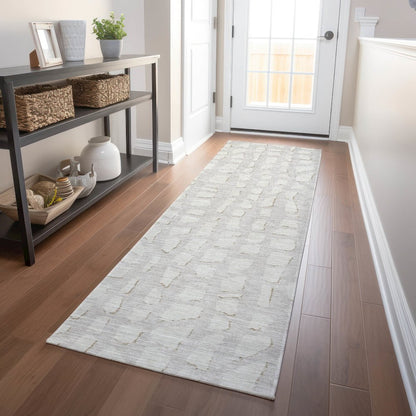 Premium Machine Washable Mayfield AMF754 Ivory 2'3" x 7'6" Runner Rug