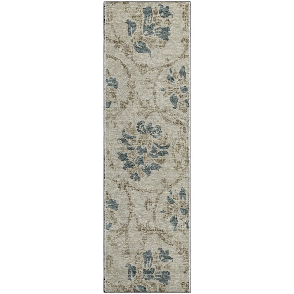 Premium Machine Washable Mayfield AMF762 Beige 2'3" x 7'6" Runner Rug