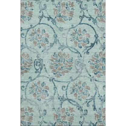 Premium Machine Washable Mayfield AMF762 Teal 2'6" x 3'10" Rug