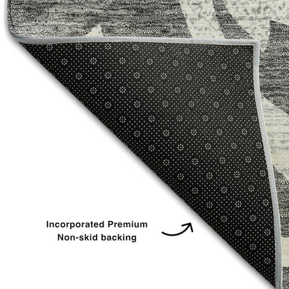Premium Machine Washable Mayfield AMF764 Charcoal 1'8" x 2'6" Rug