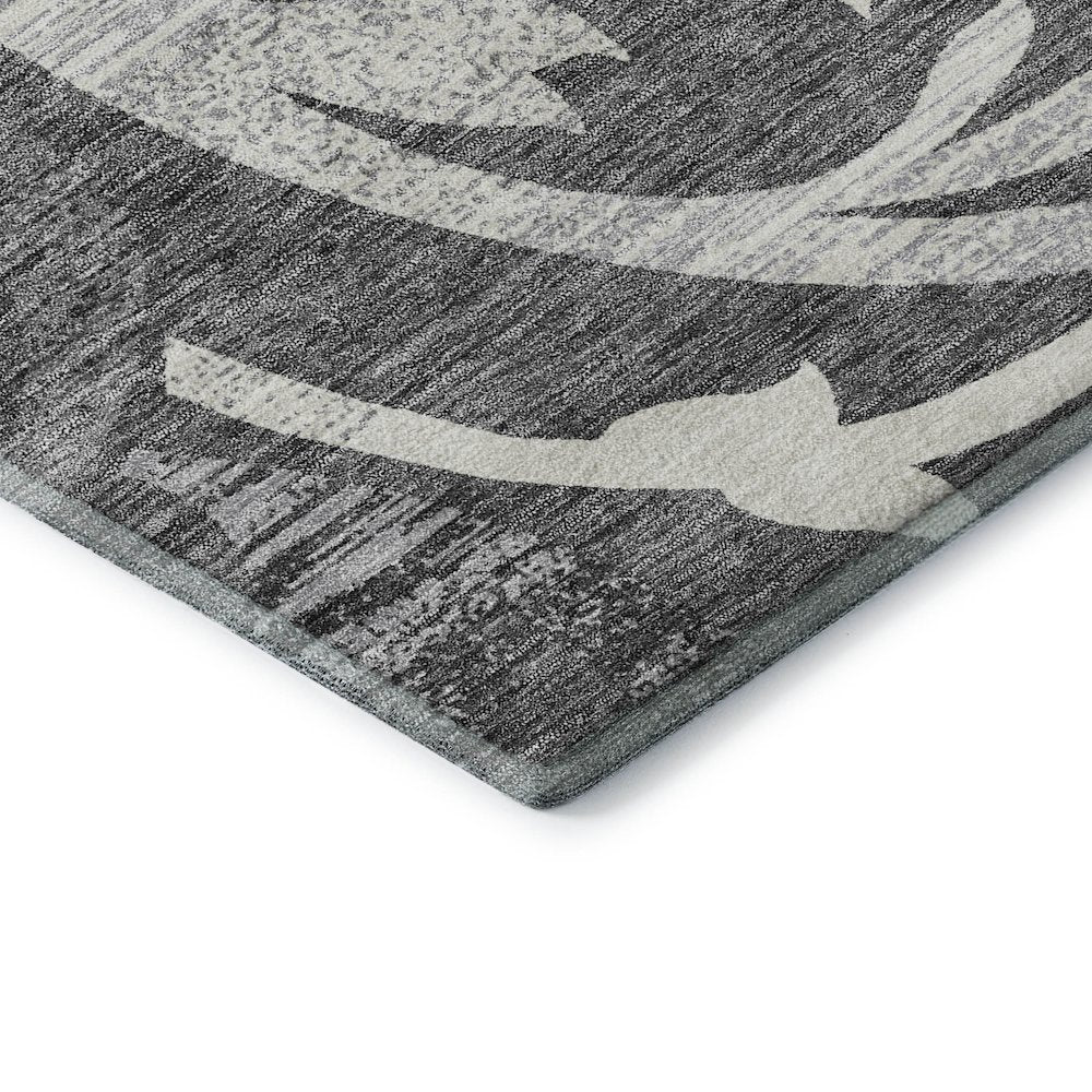 Premium Machine Washable Mayfield AMF764 Charcoal 1'8" x 2'6" Rug
