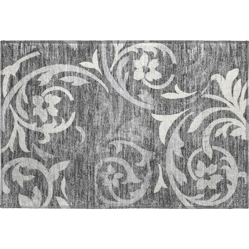Premium Machine Washable Mayfield AMF764 Charcoal 1'8" x 2'6" Rug
