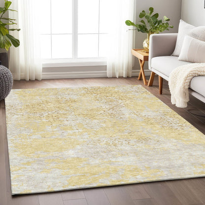 Premium Machine Washable Mayfield AMF769 Gold 2'6" x 3'10" Rug