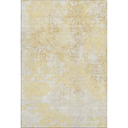 Premium Machine Washable Mayfield AMF769 Gold 2'6" x 3'10" Rug