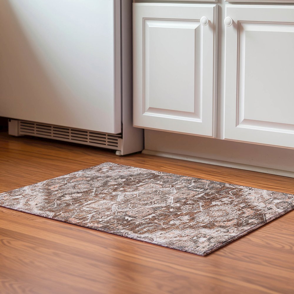 Premium Machine Washable Mayfield AMF774 Terracotta 1'8" x 2'6" Rug