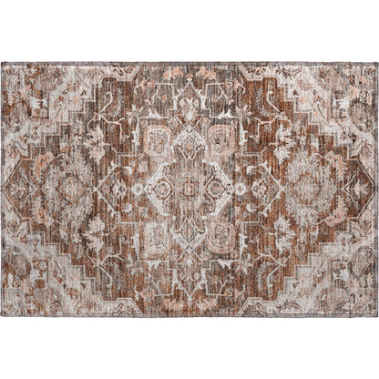 Premium Machine Washable Mayfield AMF774 Terracotta 1'8" x 2'6" Rug
