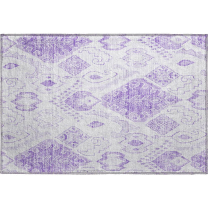 Premium Machine Washable Mayfield AMF776 Purple 1'8" x 2'6" Rug