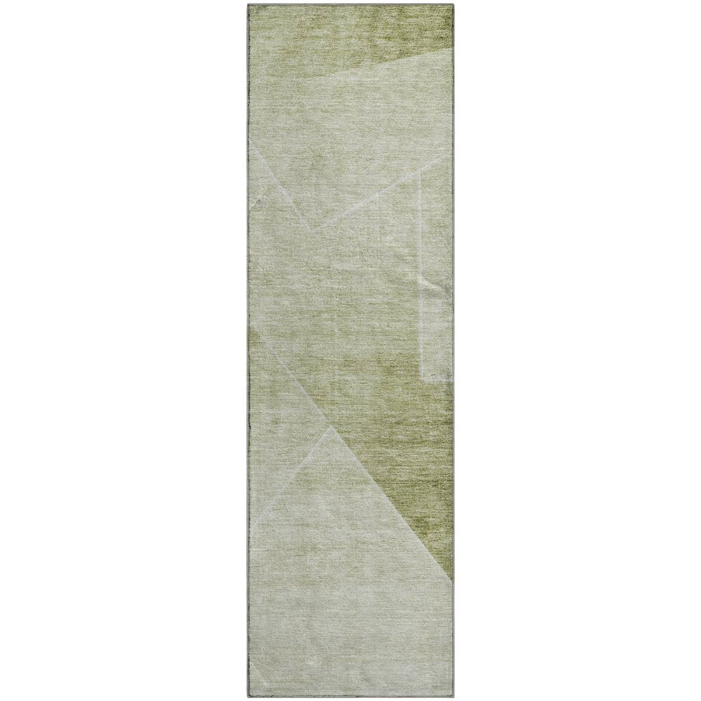 Premium Machine Washable Mayfield AMF779 Sage 2'3" x 7'6" Runner Rug