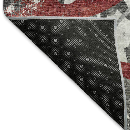 Premium Machine Washable Mayfield  Red 1'8" x 2'6" Rug