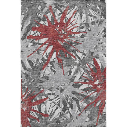 Premium Machine Washable Mayfield  Red 2'6" x 3'10" Rug