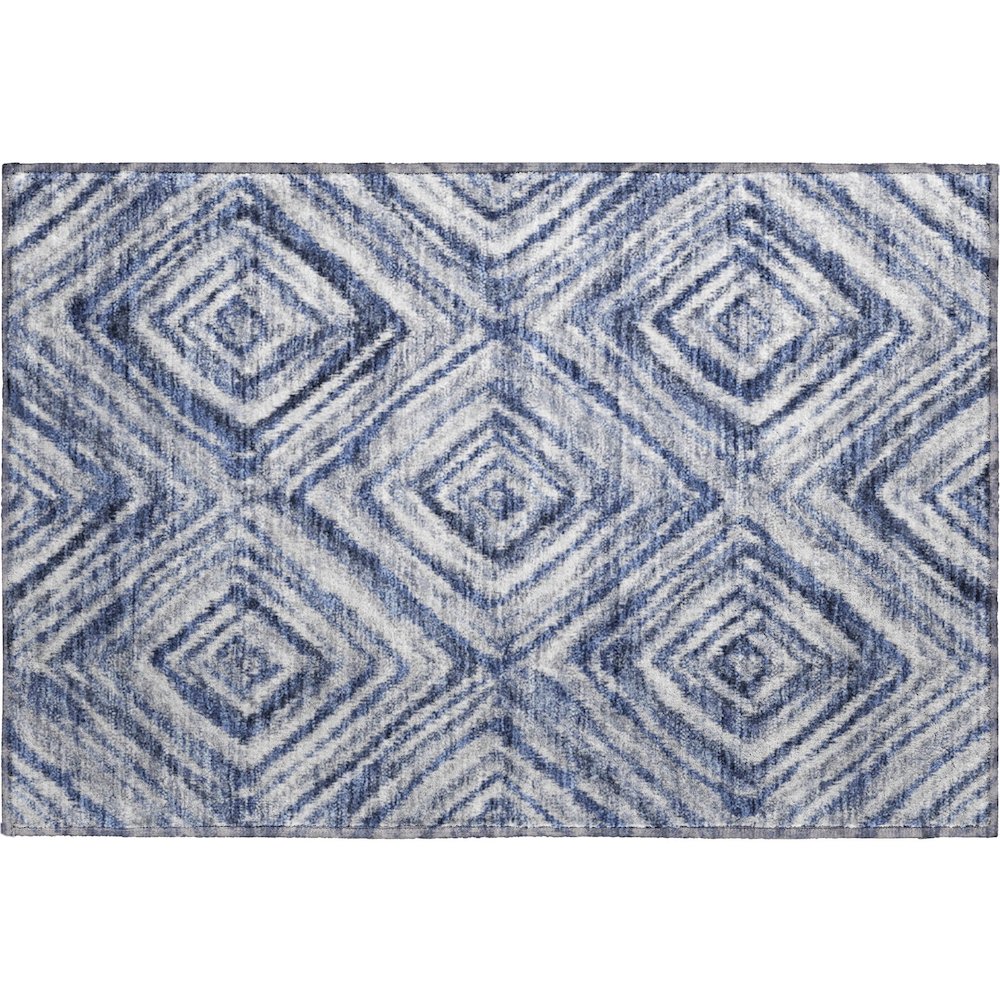 Premium Machine Washable Mayfield AMF781 Blue 1'8" x 2'6" Rug