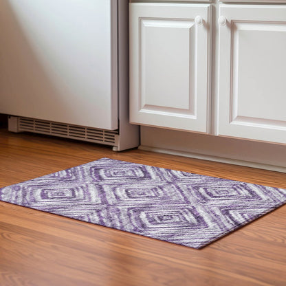 Premium Machine Washable Mayfield AMF781 Purple 1'8" x 2'6" Rug