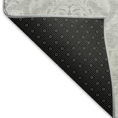Premium Machine Washable Mayfield AMF784 Silver 1'8" x 2'6" Rug