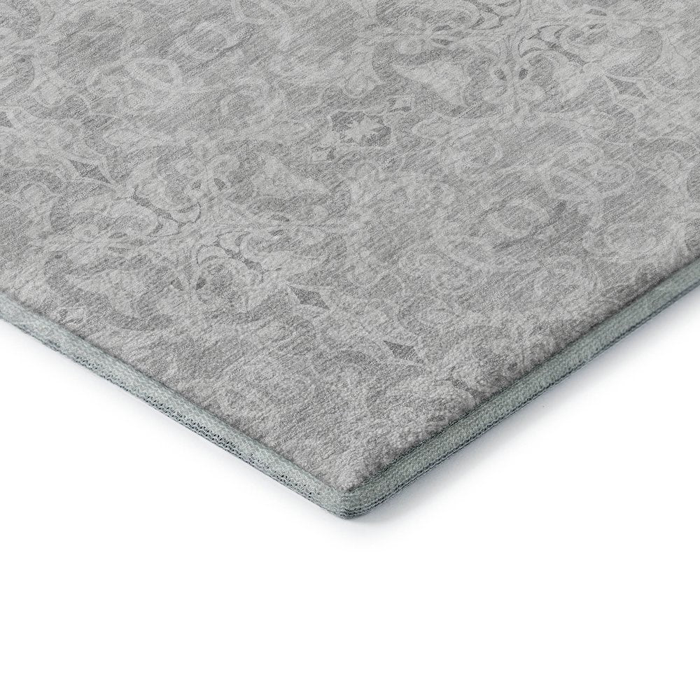 Premium Machine Washable Mayfield AMF784 Silver 1'8" x 2'6" Rug