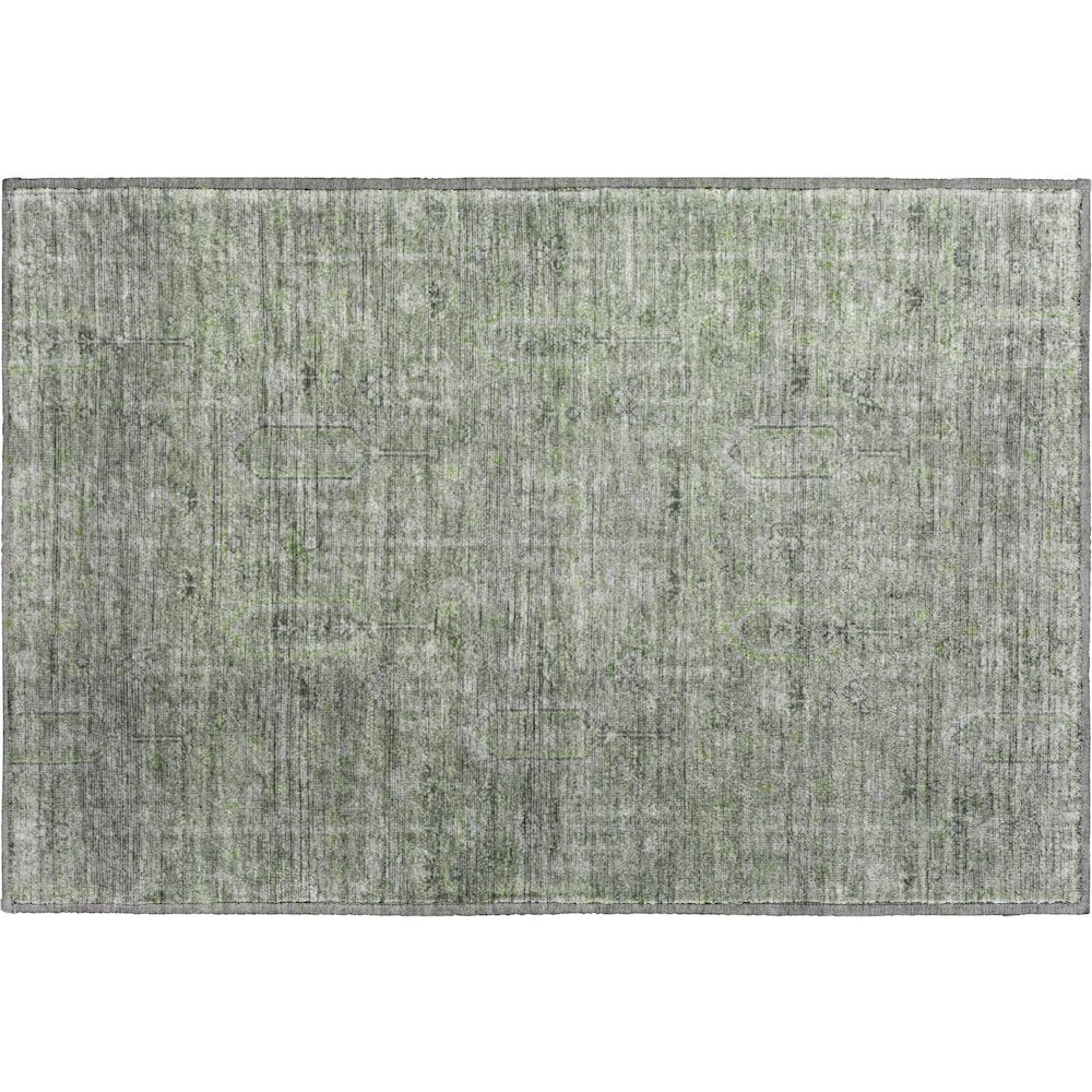Premium Machine Washable Mayfield AMF790 Green 1'8" x 2'6" Rug