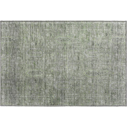 Premium Machine Washable Mayfield AMF790 Green 1'8" x 2'6" Rug