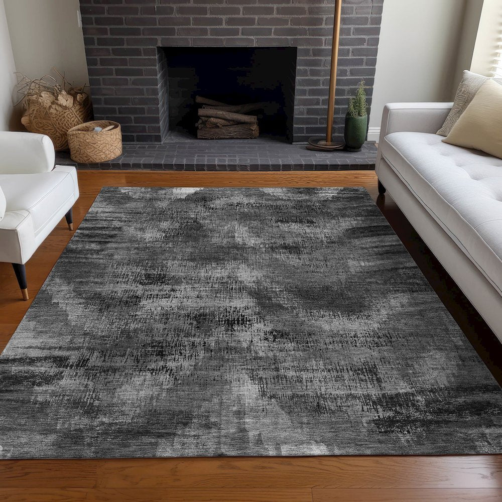 Premium Machine Washable Mayfield AMF792 Gray 2'6" x 3'10" Rug