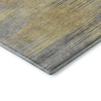 Premium Machine Washable Mayfield AMF793 Gold 1'8" x 2'6" Rug