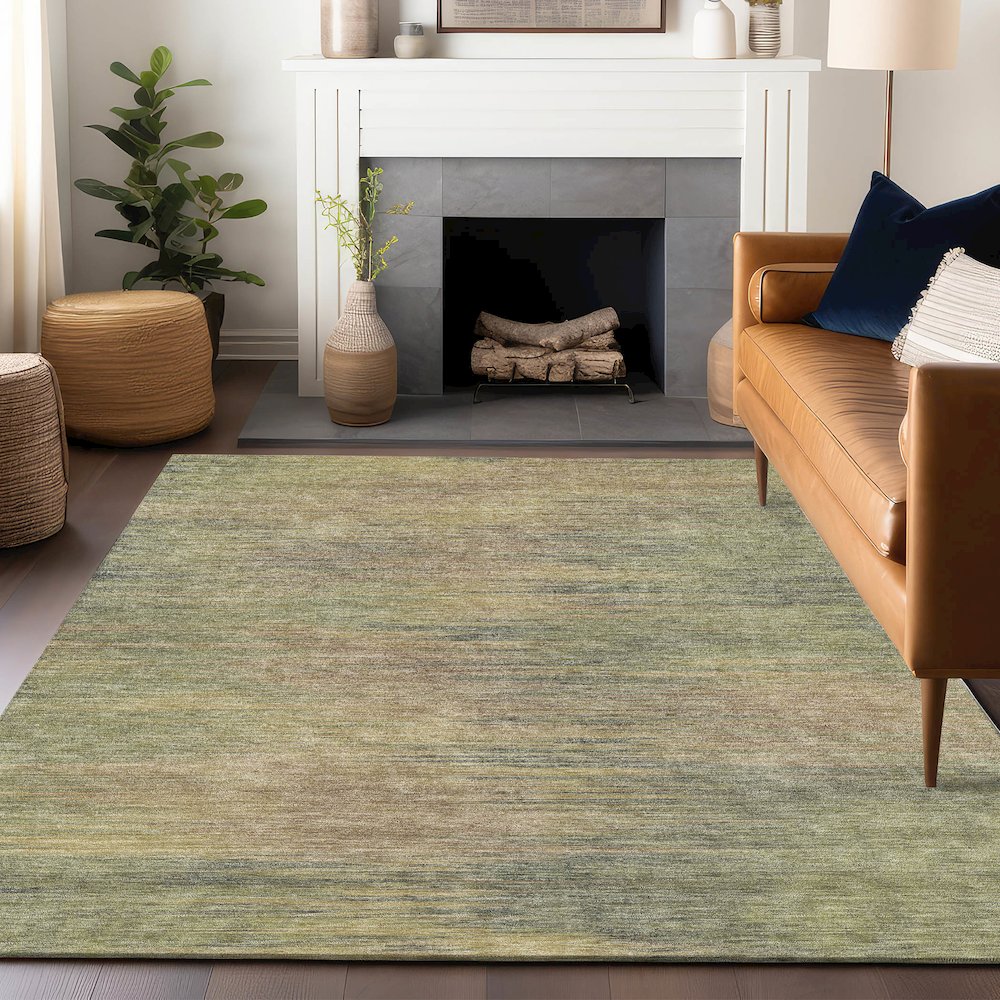 Premium Machine Washable Mayfield AMF794 Aloe 2'6" x 3'10" Rug