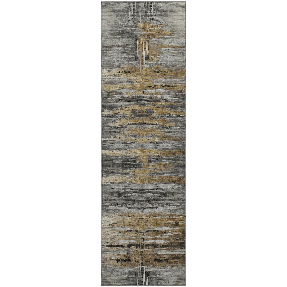 Premium Machine Washable Mayfield AMF807 Gray 2'3" x 7'6" Runner Rug