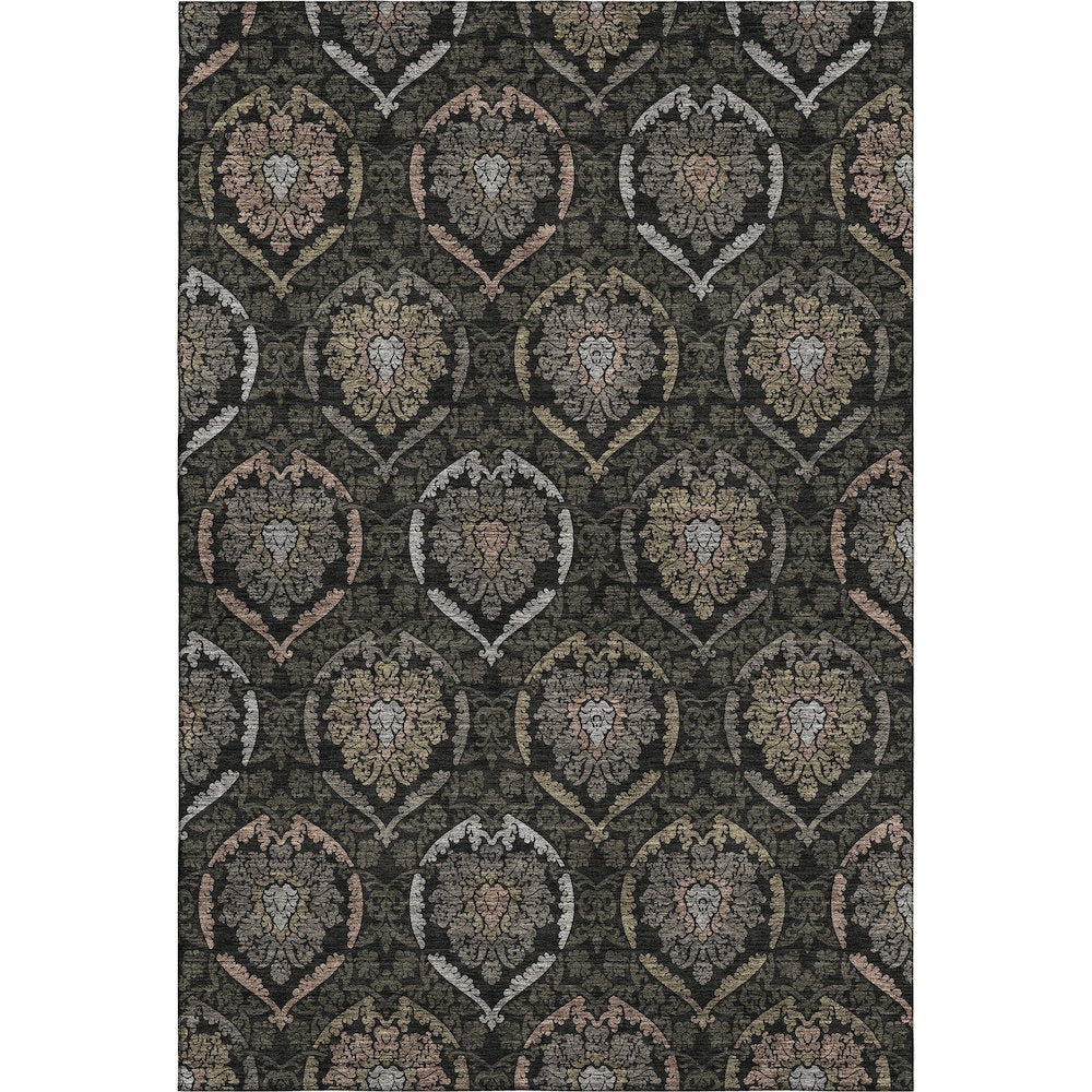 Premium Machine Washable Mayfield AMF809 Black 2'6" x 3'10" Rug