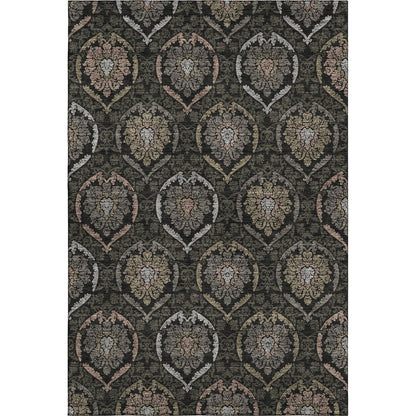 Premium Machine Washable Mayfield AMF809 Black 2'6" x 3'10" Rug