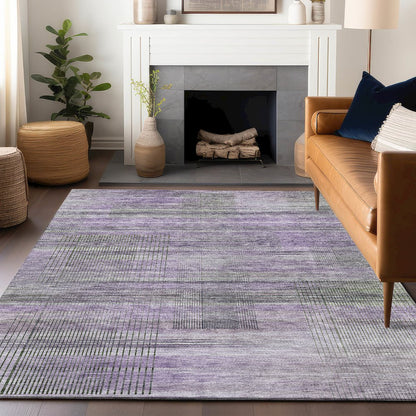 Premium Machine Washable Mayfield AMF819 Purple 2'6" x 3'10" Rug