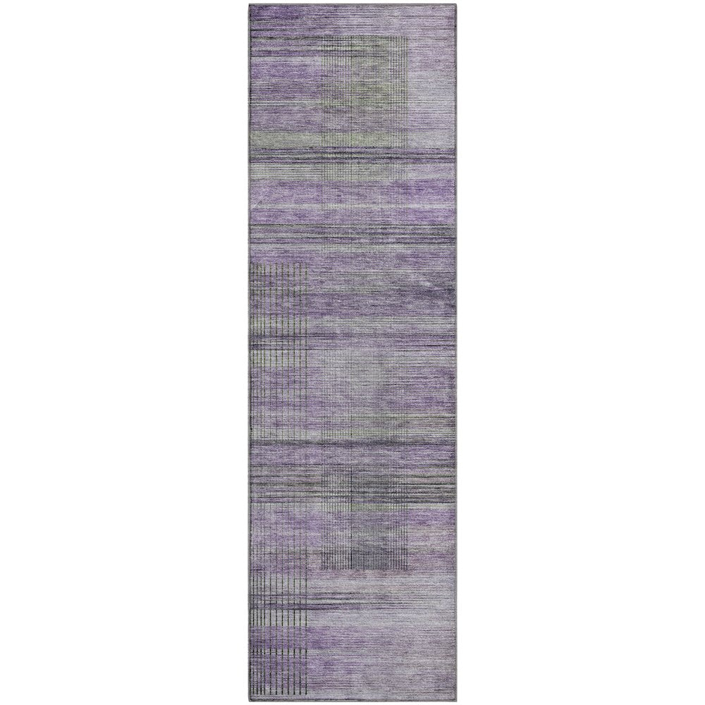 Premium Machine Washable Mayfield AMF819 Purple 2'3" x 7'6" Runner Rug