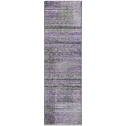 Premium Machine Washable Mayfield AMF819 Purple 2'3" x 7'6" Runner Rug