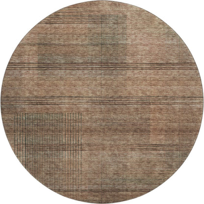 Premium Machine Washable Mayfield AMF820 Paprika 8' x 8' Round Rug