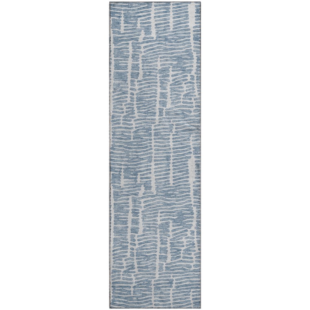 Premium Machine Washable Mayfield AMF830 Blue 2'3" x 7'6" Runner Rug