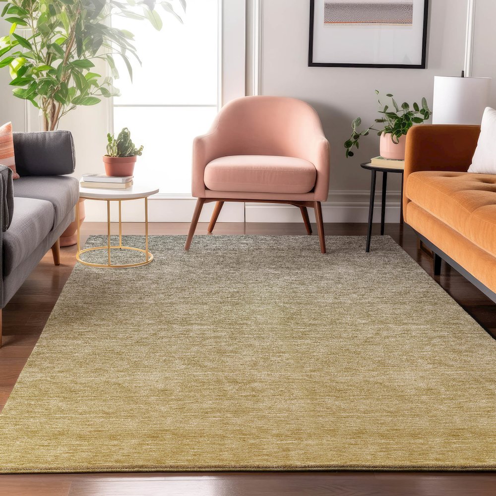 Premium Machine Washable Mayfield AMF833 Gold 2'6" x 3'10" Rug