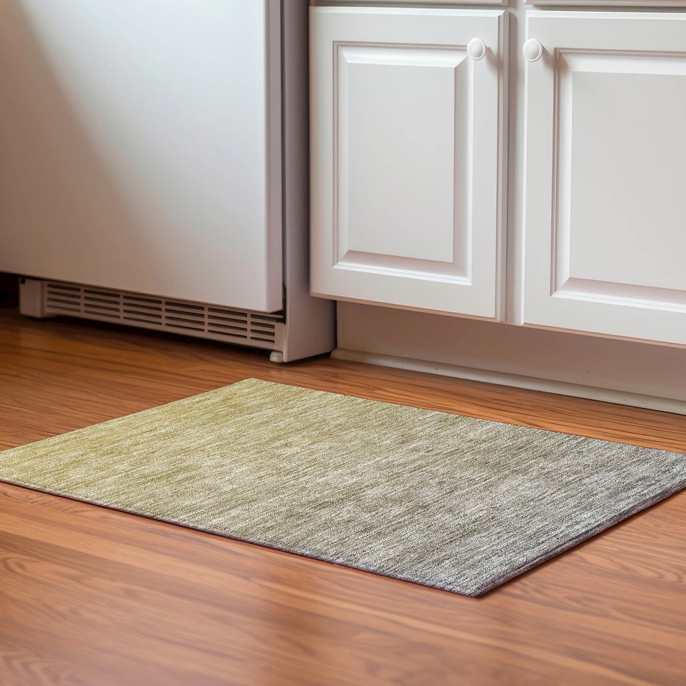 Premium Machine Washable Mayfield AMF833 Gold 1'8" x 2'6" Rug
