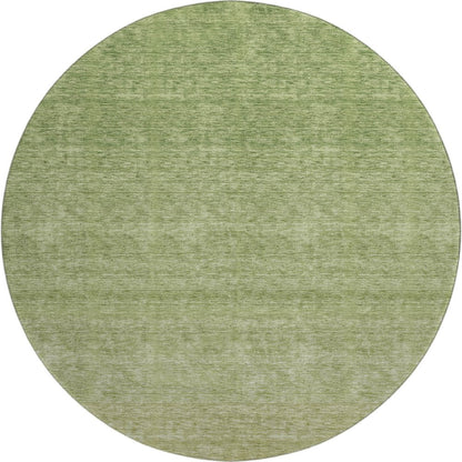 Premium Machine Washable Mayfield AMF833 Green 8' x 8' Round Rug