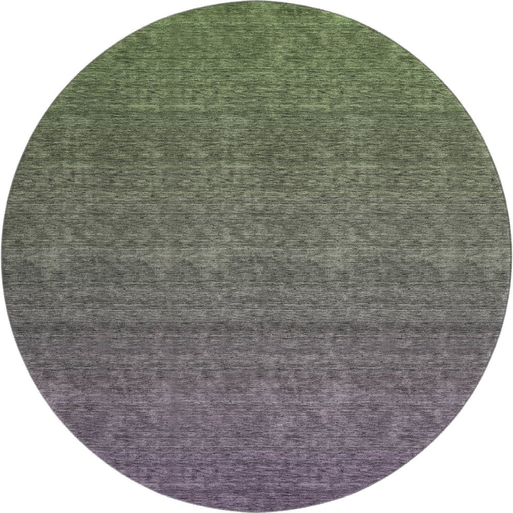 Premium Machine Washable Mayfield AMF833 Purple 8' x 8' Round Rug