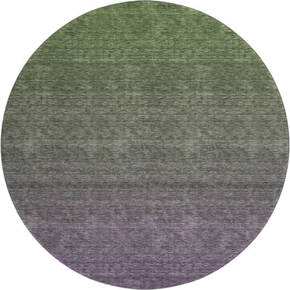 Premium Machine Washable Mayfield AMF833 Purple 8' x 8' Round Rug