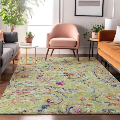 Premium Machine Washable Mayfield AMF834 Aloe 2'6" x 3'10" Rug