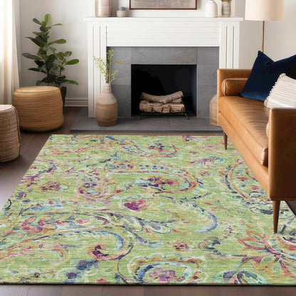 Premium Machine Washable Mayfield AMF834 Aloe 2'6" x 3'10" Rug