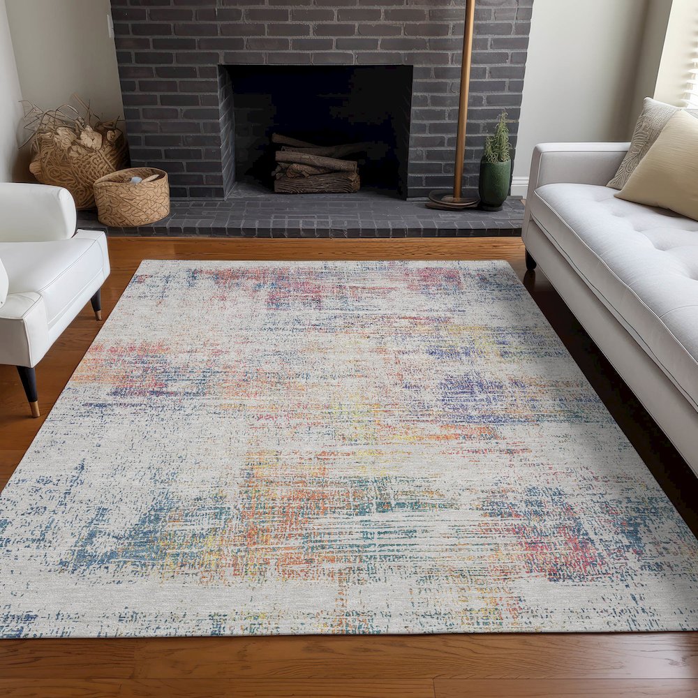 Premium Machine Washable Mayfield AMF838 Ivory 2'6" x 3'10" Rug