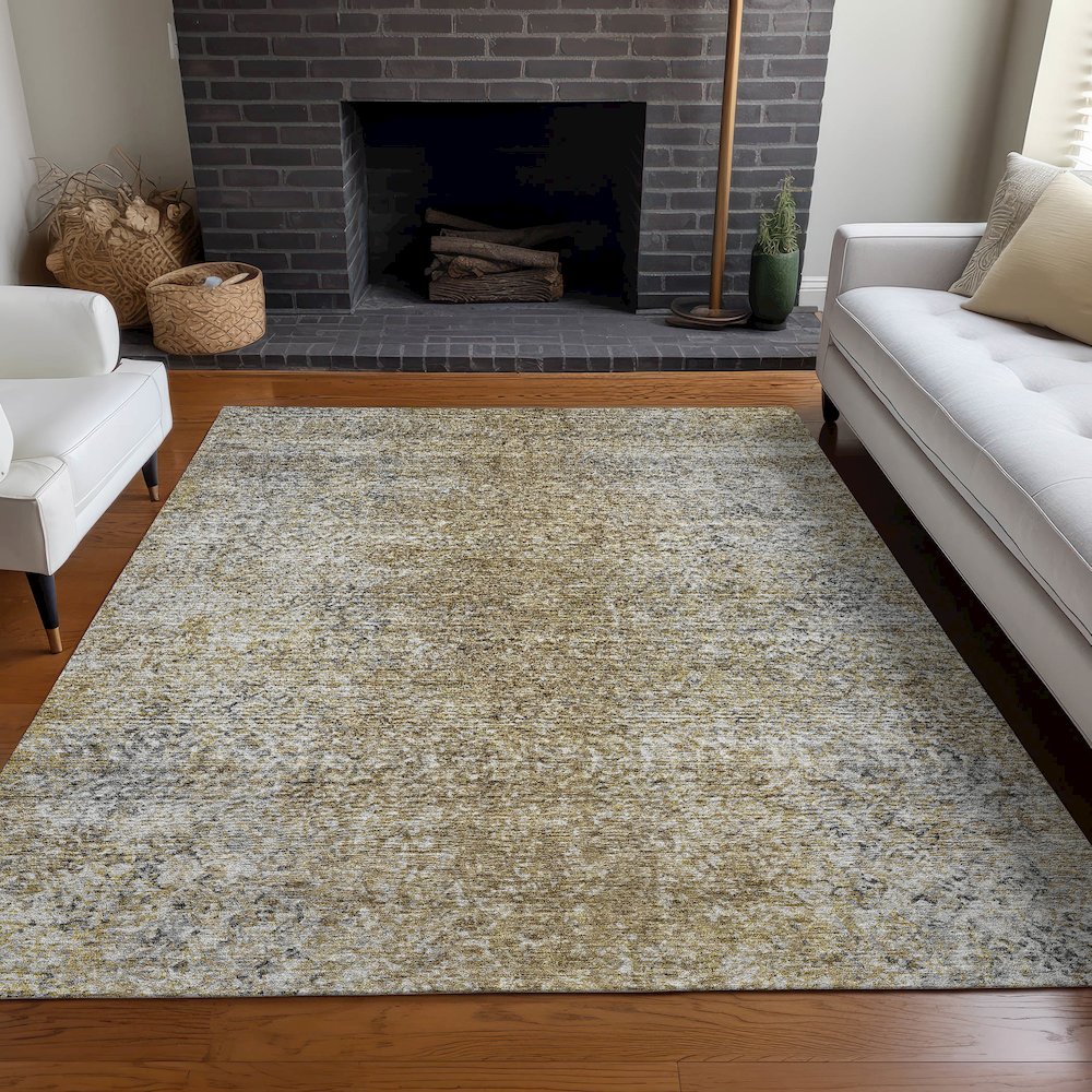 Premium Machine Washable Mayfield AMF840 Brown 2'6" x 3'10" Rug