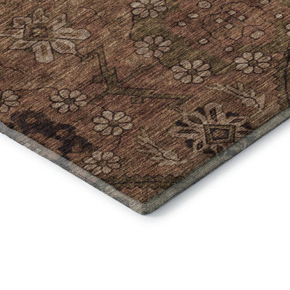 Premium Machine Washable Mayfield AMF842 Paprika 1'8" x 2'6" Rug