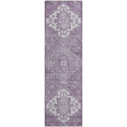 Premium Machine Washable Mayfield AMF847 Lavender 2'3" x 7'6" Runner Rug