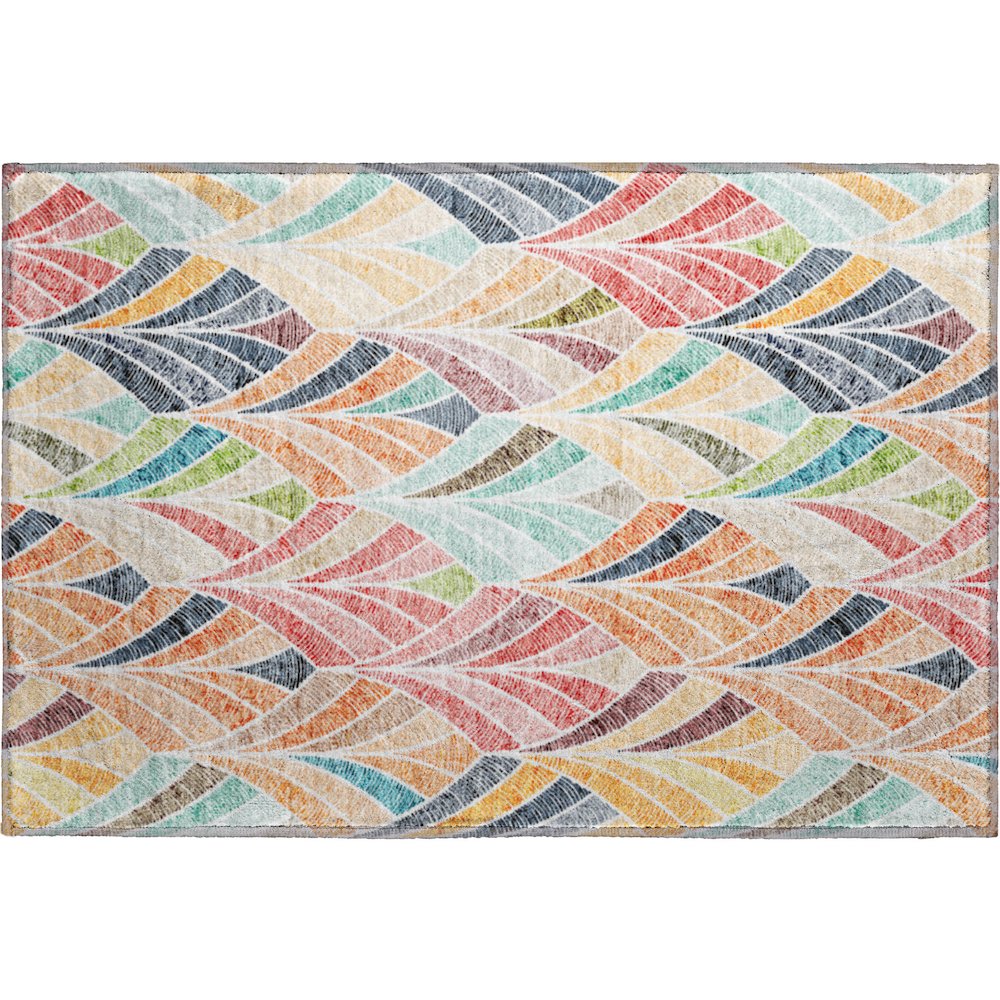 Premium Machine Washable Mayfield AMF851 Orange 1'8" x 2'6" Rug
