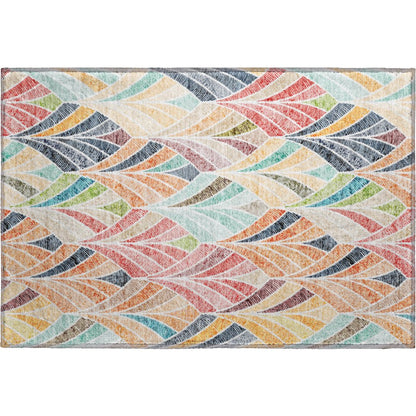 Premium Machine Washable Mayfield AMF851 Orange 1'8" x 2'6" Rug