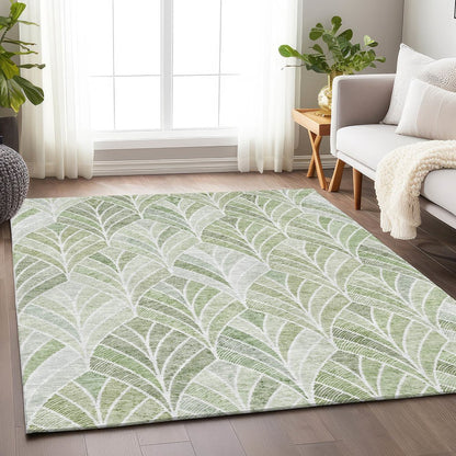 Premium Machine Washable Mayfield AMF851 Sage 2'6" x 3'10" Rug