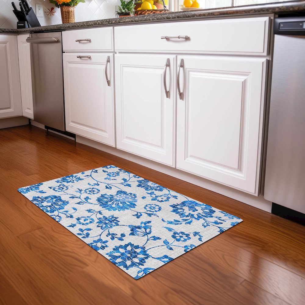 Premium Machine Washable Mayfield AMF856 White 1'8" x 2'6" Rug