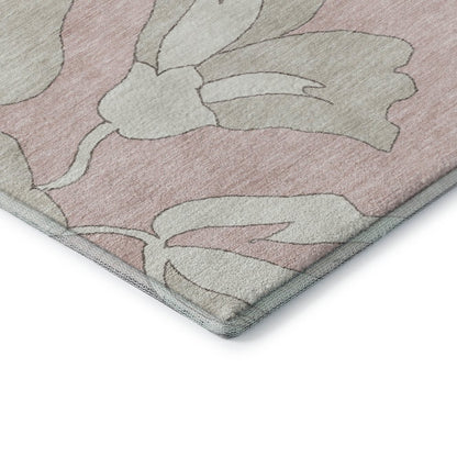 Premium Machine Washable Mayfield AMF857 Pink 1'8" x 2'6" Rug