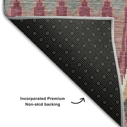 Premium Machine Washable Mayfield AMF860 Mauve 1'8" x 2'6" Rug