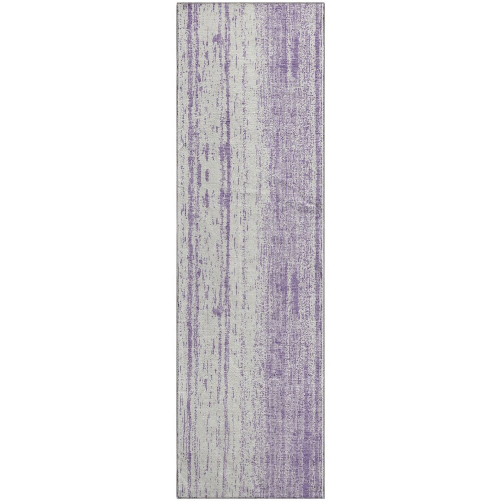 Premium Machine Washable Mayfield AMF861 Purple 2'3" x 7'6" Runner Rug